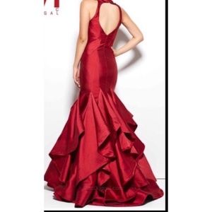 MacDuggal Burgundy Prom Dress